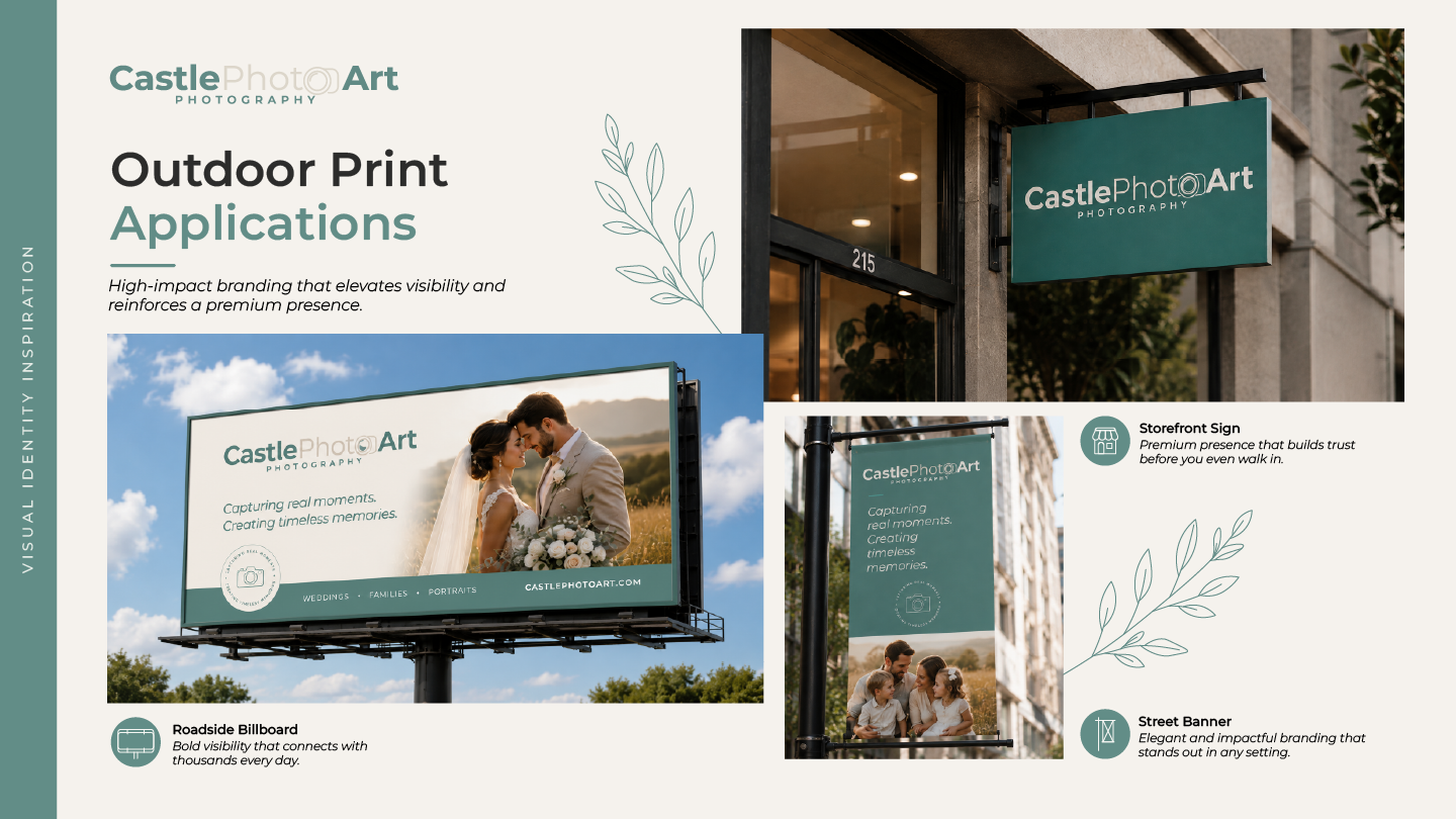 Castle PhotoArt billboard, storefront sign and street banner applications