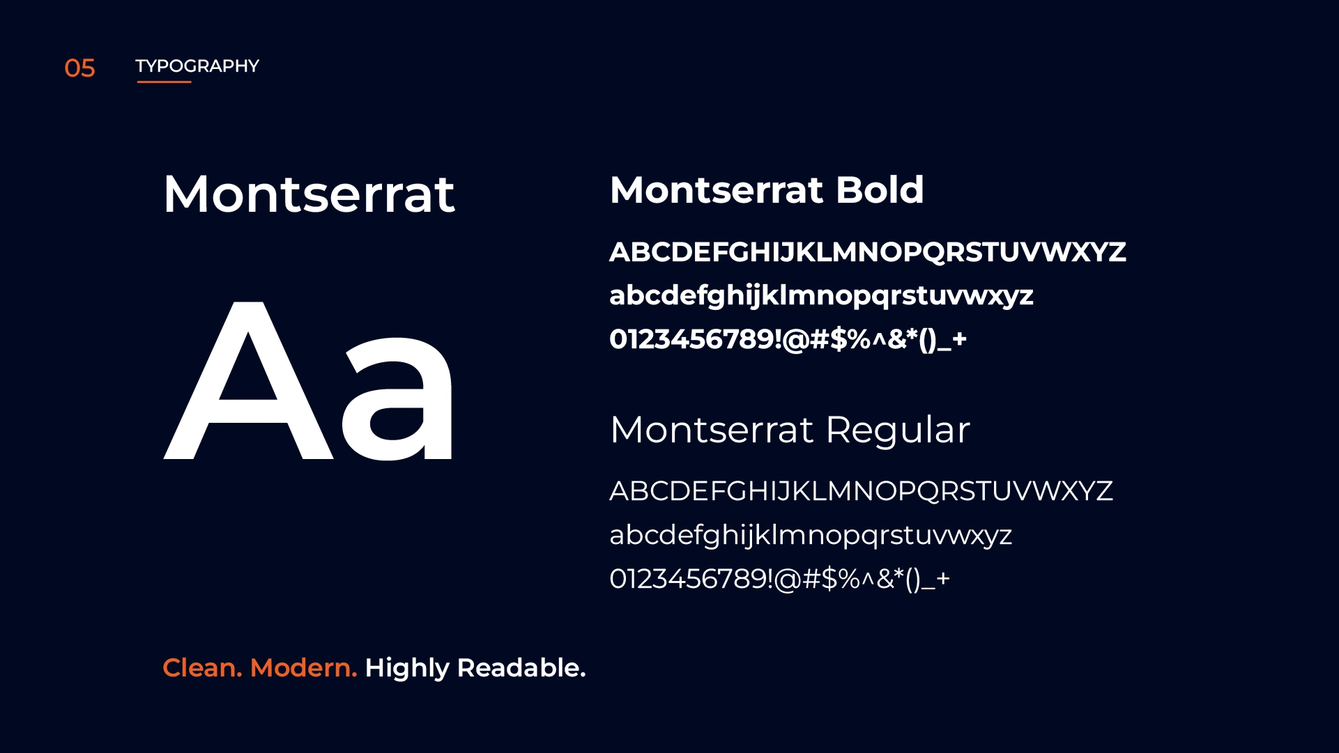 OneStop Warehouse Montserrat typography system